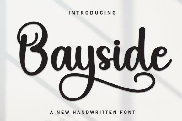 Discover the Elegance of Bayside: A Handwritten Font with Contemporary Flair