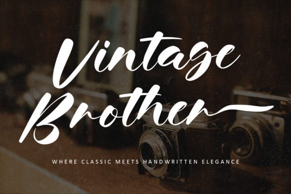 Introducing Vintage Brother: A Handwritten Font with Timeless Charm